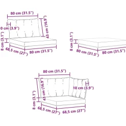 vidaXL Conjuntos De Muebles-Conjunto de sofás de exterior 7 pcs Gris Natural y Claro