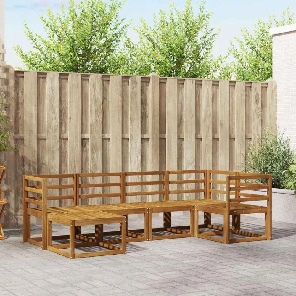 vidaXL Conjuntos De Muebles-Conjunto de sofás de exterior 6 pcs