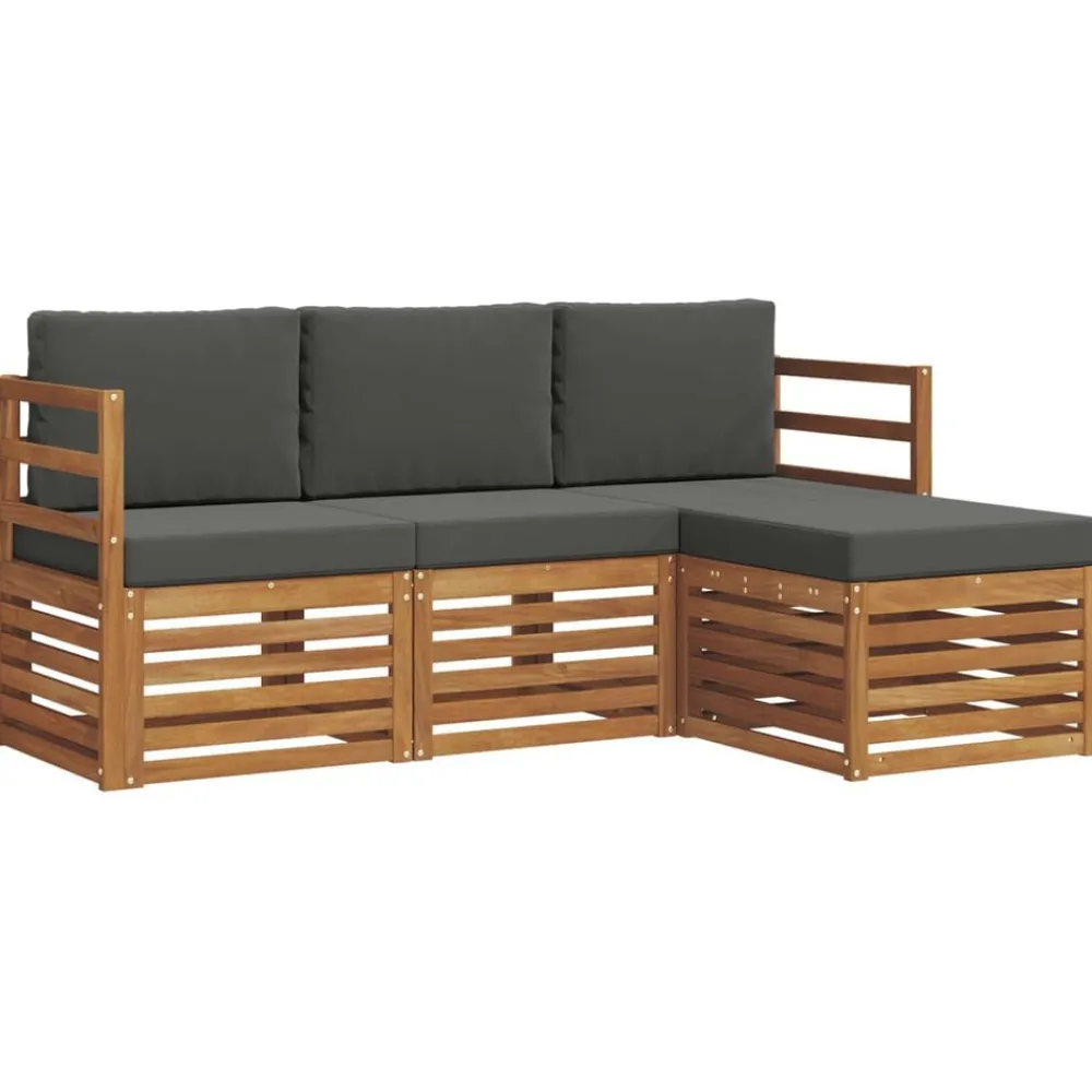 vidaXL Conjuntos De Muebles-Conjunto de sofás de exterior 4 pcs