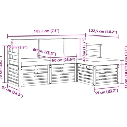 vidaXL Conjuntos De Muebles-Conjunto de sofás de exterior 4 pcs