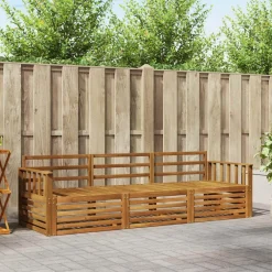 vidaXL Conjunto de sofás de exterior 3 pcs Natural Hot