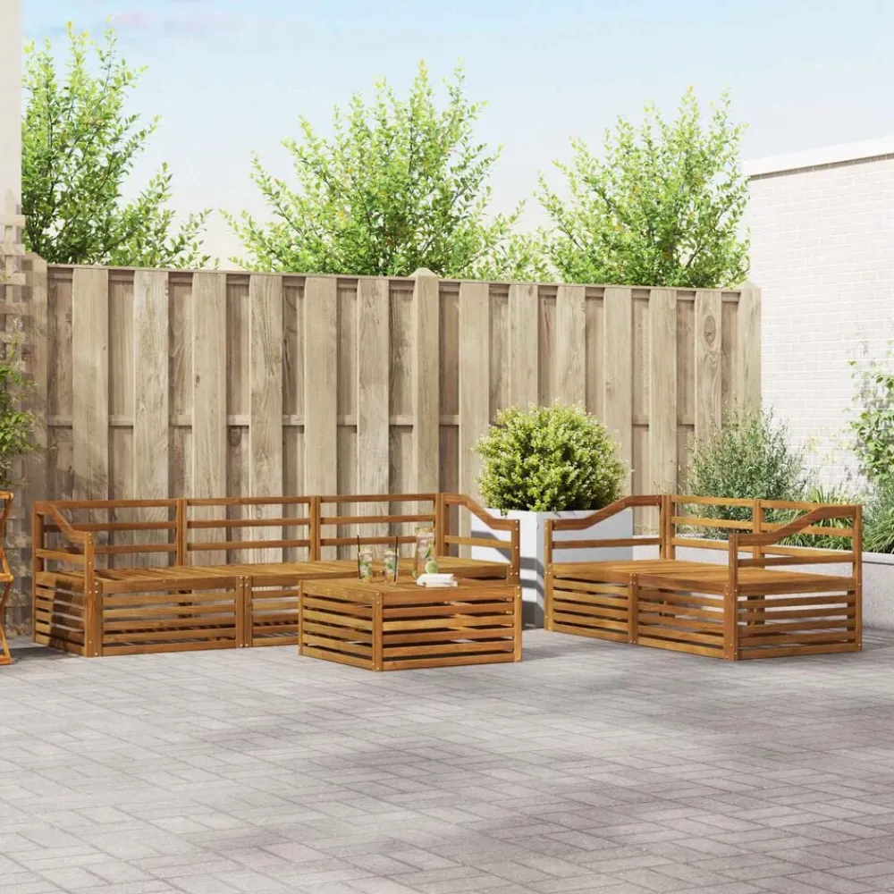 vidaXL Conjuntos De Muebles-Conjunto de sofás de exterior 6 pcs