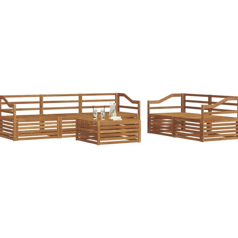 vidaXL Conjuntos De Muebles-Conjunto de sofás de exterior 6 pcs