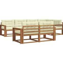 vidaXL Conjuntos De Muebles-Conjunto de sofás de exterior con cojín 7 pcs