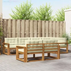 vidaXL Conjuntos De Muebles-Conjunto de sofás de exterior con cojín 7 pcs