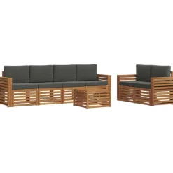 vidaXL Conjuntos De Muebles-Conjunto de sofás de exterior 7 pcs