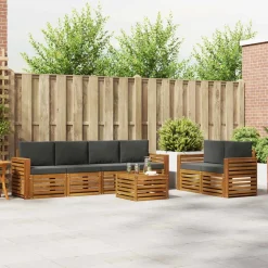 vidaXL Conjuntos De Muebles-Conjunto de sofás de exterior 7 pcs
