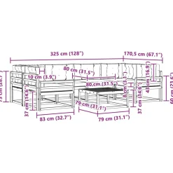 vidaXL Conjuntos De Muebles-Conjunto de sofás de exterior 7 pcs Gris Natural y Claro