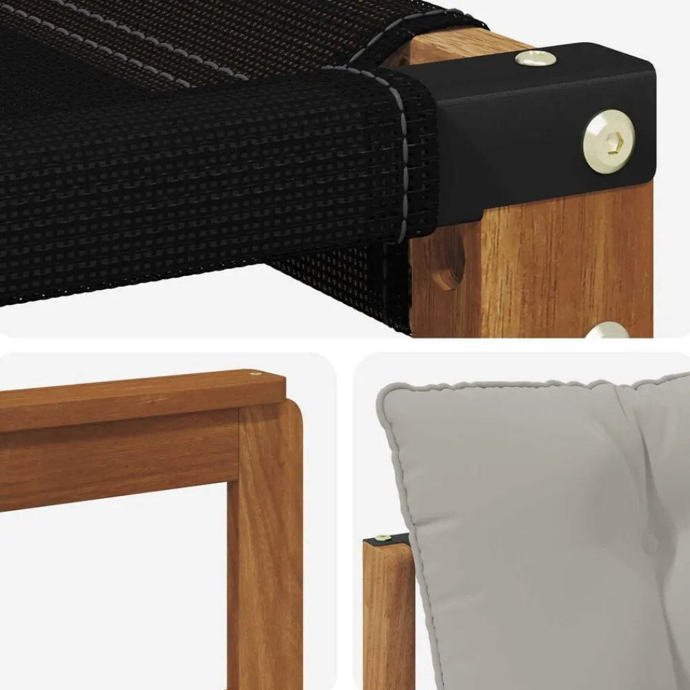 vidaXL Conjuntos De Muebles-Conjunto de sofás de exterior 3 pcs Gris Natural y Claro