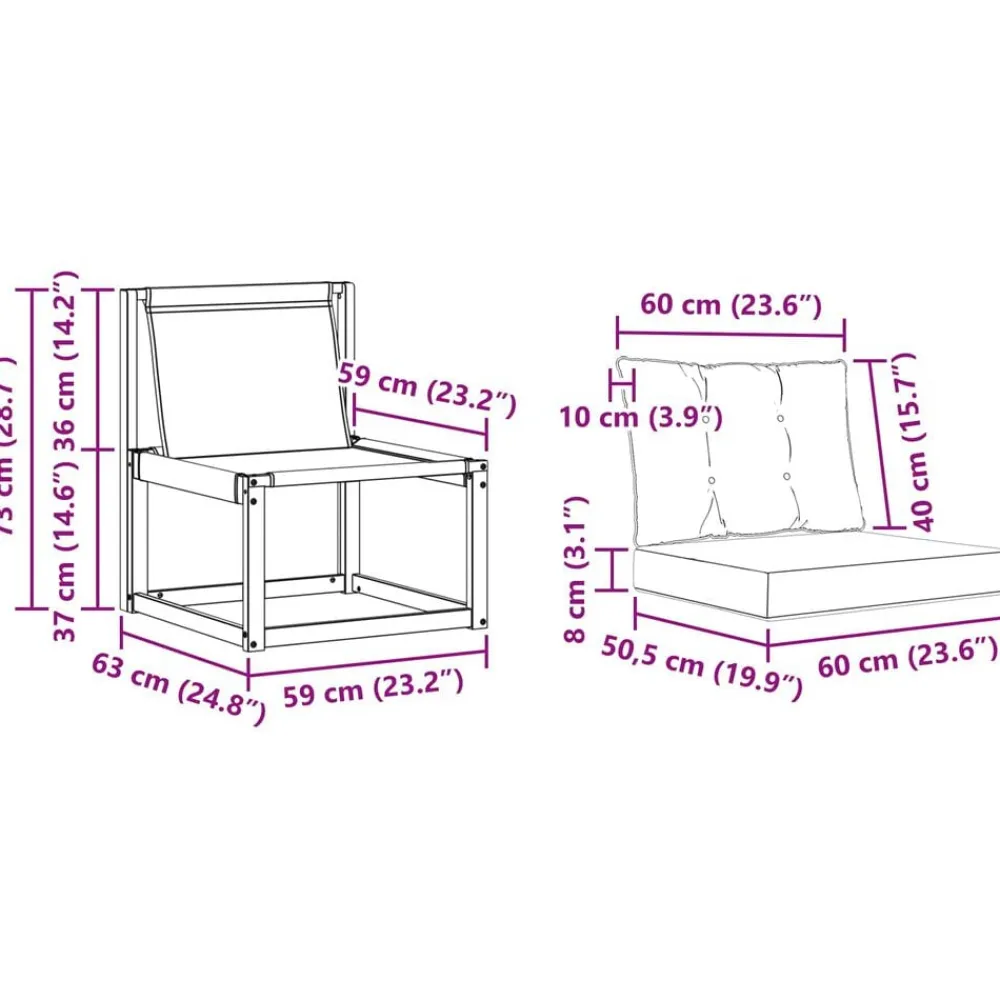 vidaXL Conjuntos De Muebles-Conjunto de sofás de exterior 3 pcs Gris Natural y Claro