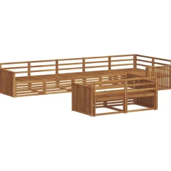 vidaXL Conjunto de sofás de exterior 8 pcs Natural Online