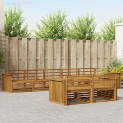vidaXL Conjunto de sofás de exterior 8 pcs Natural Online