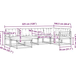 vidaXL Conjuntos De Muebles-Conjunto de sofás de exterior con cojín 6 pcs