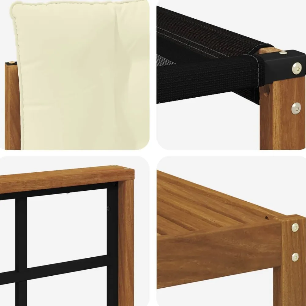 vidaXL Conjunto de sofás de exterior con cojín 8 pcs Natural y crema Outlet