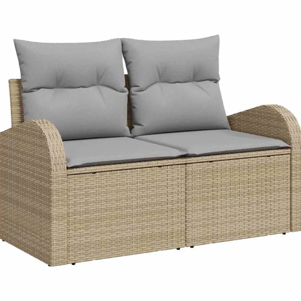 vidaXL Muebles De Jardín-Conjunto de sofás de jardín con cojín 6 pcs