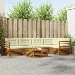 vidaXL Conjuntos De Muebles-Conjunto de sofás de exterior con cojín 6 pcs