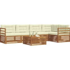 vidaXL Conjuntos De Muebles-Conjunto de sofás de exterior con cojín 6 pcs
