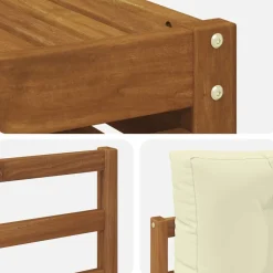 vidaXL Conjuntos De Muebles-Conjunto de sofás de exterior con cojín 6 pcs