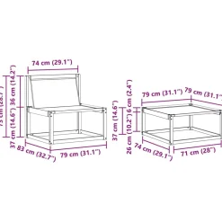 vidaXL Conjuntos De Muebles-Conjunto de sofás de exterior con cojín 4 pcs