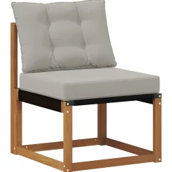 vidaXL Conjuntos De Muebles-Conjunto de sofás de exterior 9 pcs Gris Natural y Claro