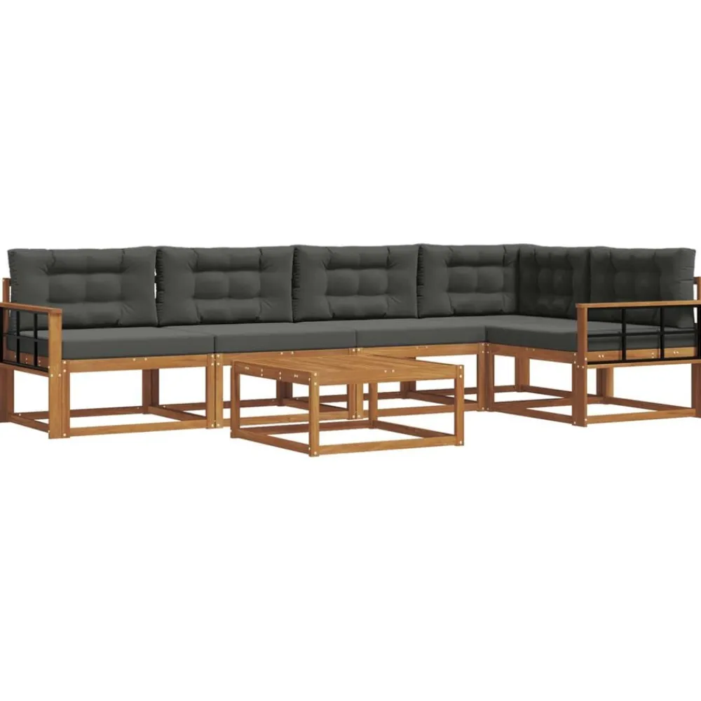 vidaXL Conjuntos De Muebles-Conjunto de sofás de exterior 6 pcs