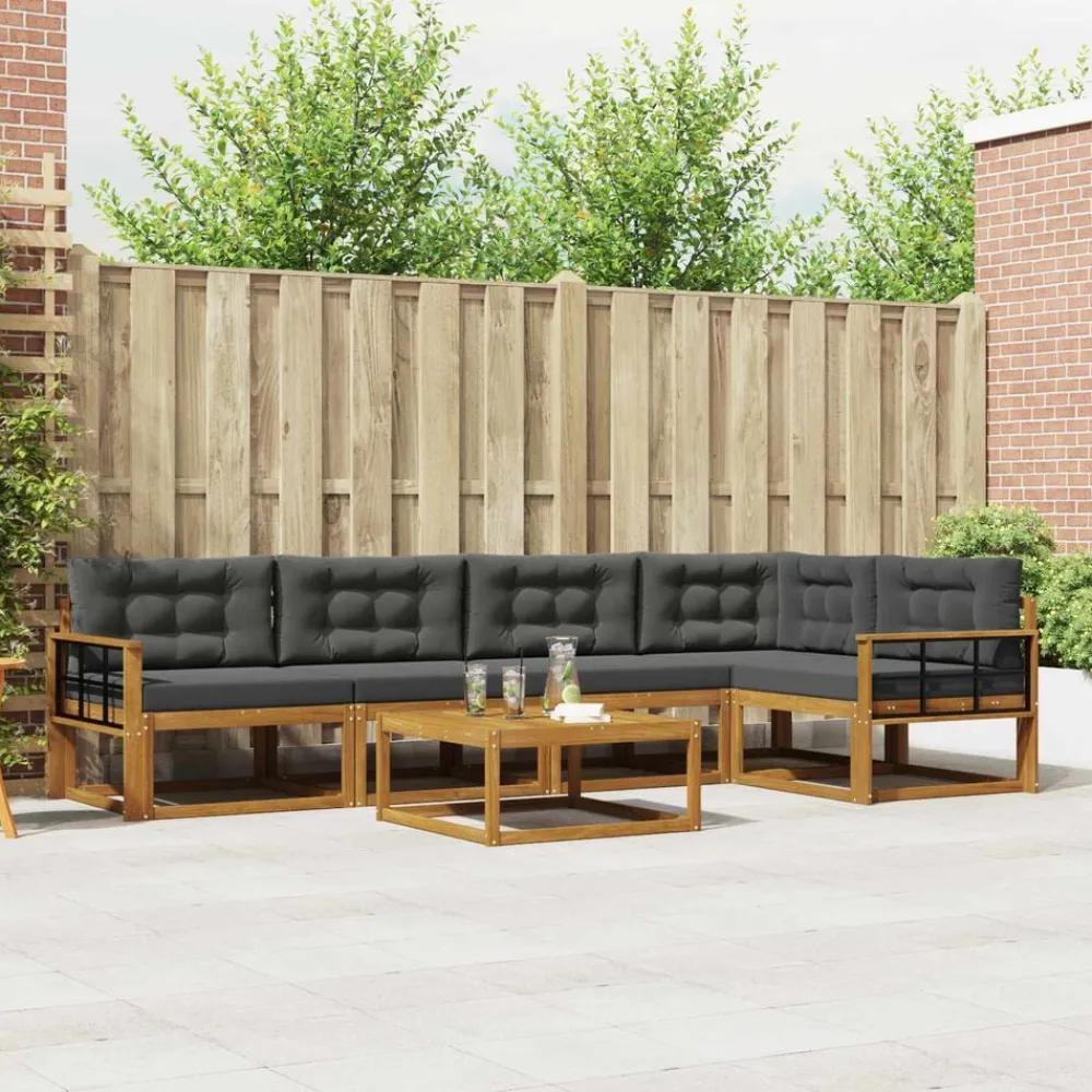 vidaXL Conjuntos De Muebles-Conjunto de sofás de exterior 6 pcs
