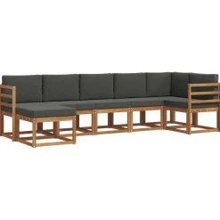 vidaXL Conjuntos De Muebles-Conjunto de sofás de exterior 7 pcs