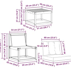 vidaXL Conjuntos De Muebles-Conjunto de sofás de exterior con cojín 9 pcs