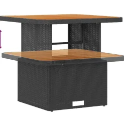 vidaXL Conjunto de sofás de jardín 10 pcs ratán sintético Negro
