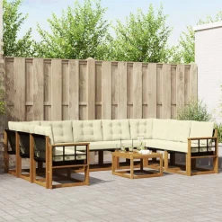 vidaXL Conjuntos De Muebles-Conjunto de sofás de exterior con cojín 10 pcs