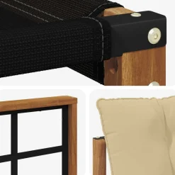 vidaXL Conjuntos De Muebles-Conjunto de sofás de exterior con cojín 6 pcs