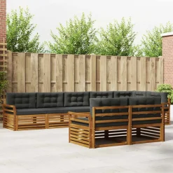 vidaXL Conjuntos De Muebles-Conjunto de sofás de exterior 8 pcs