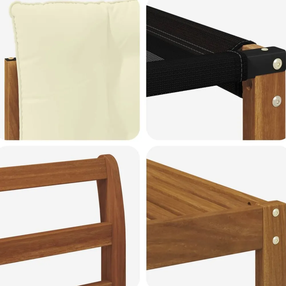 vidaXL Conjunto de sofás de exterior con cojín 5 pcs Natural y crema Sale