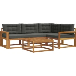 vidaXL Conjuntos De Muebles-Conjunto de sofás de exterior 5 pcs