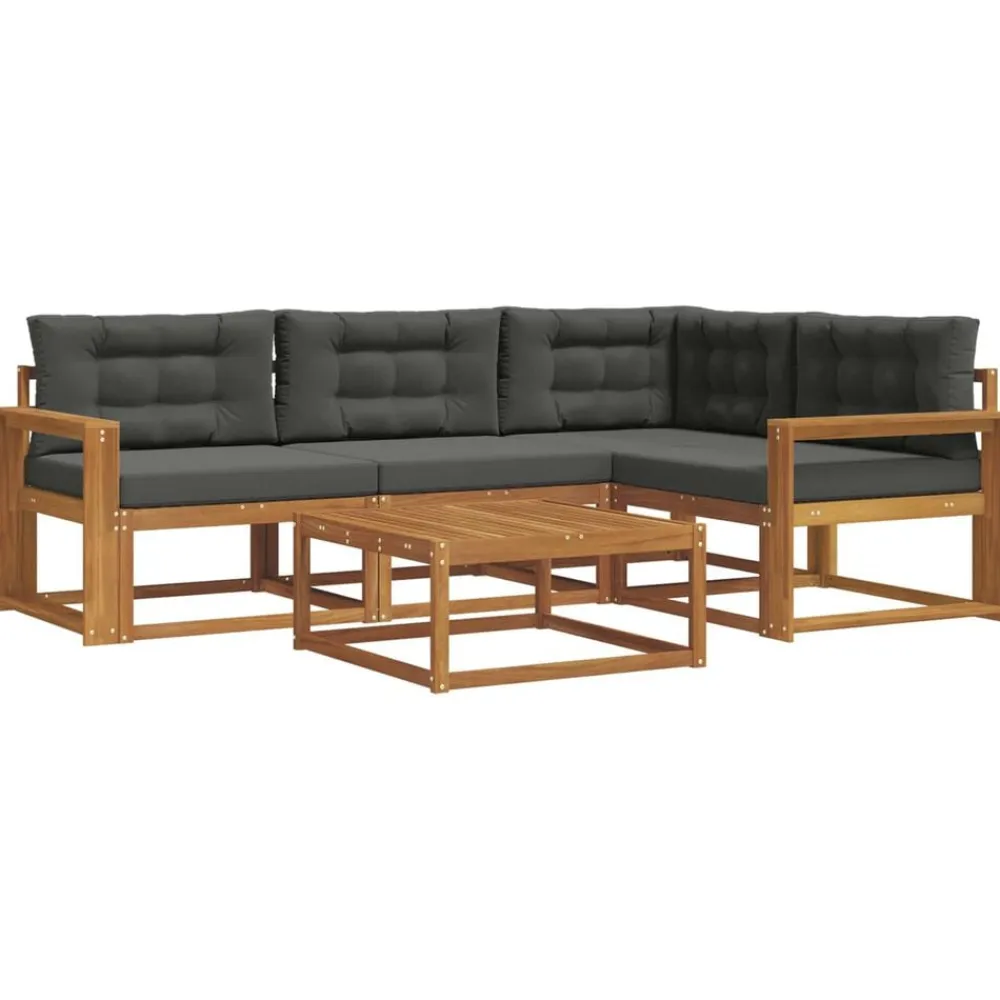 vidaXL Conjuntos De Muebles-Conjunto de sofás de exterior 5 pcs