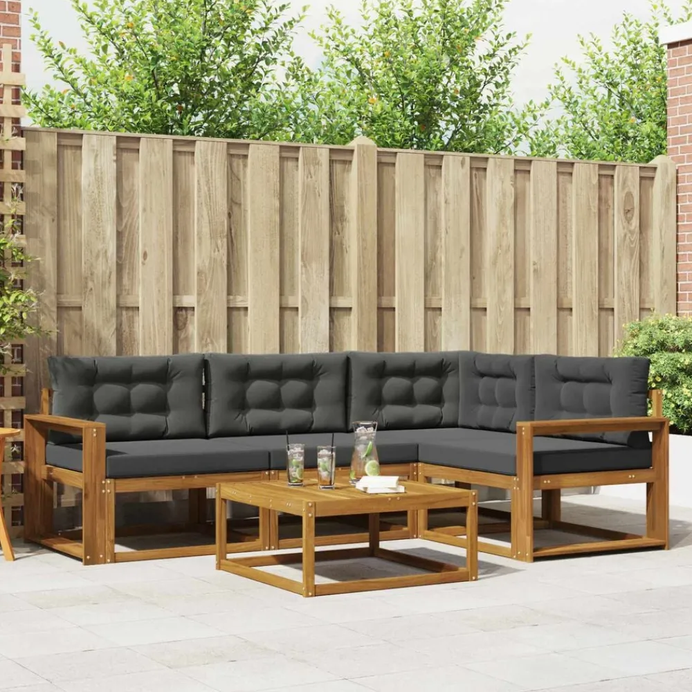 vidaXL Conjuntos De Muebles-Conjunto de sofás de exterior 5 pcs