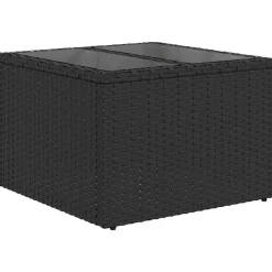 vidaXL Muebles De Jardín-Conjunto de sofás de jardín con cojín 5 pcs Marrón y crema