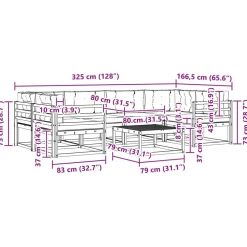 vidaXL Conjunto de sofás de exterior con cojín 7 pcs Natural y beige Best