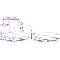 vidaXL Conjuntos De Muebles-Conjunto de sofás de exterior con cojín 6 pcs