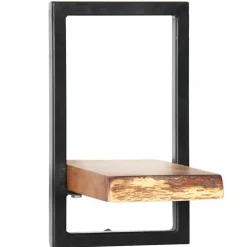 vidaXL Estanterías-Conjunto estantes pared 5 piezas madera maciza acacia y acero