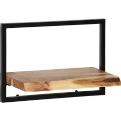 vidaXL Estanterías-Conjunto estantes pared 5 piezas madera maciza acacia y acero
