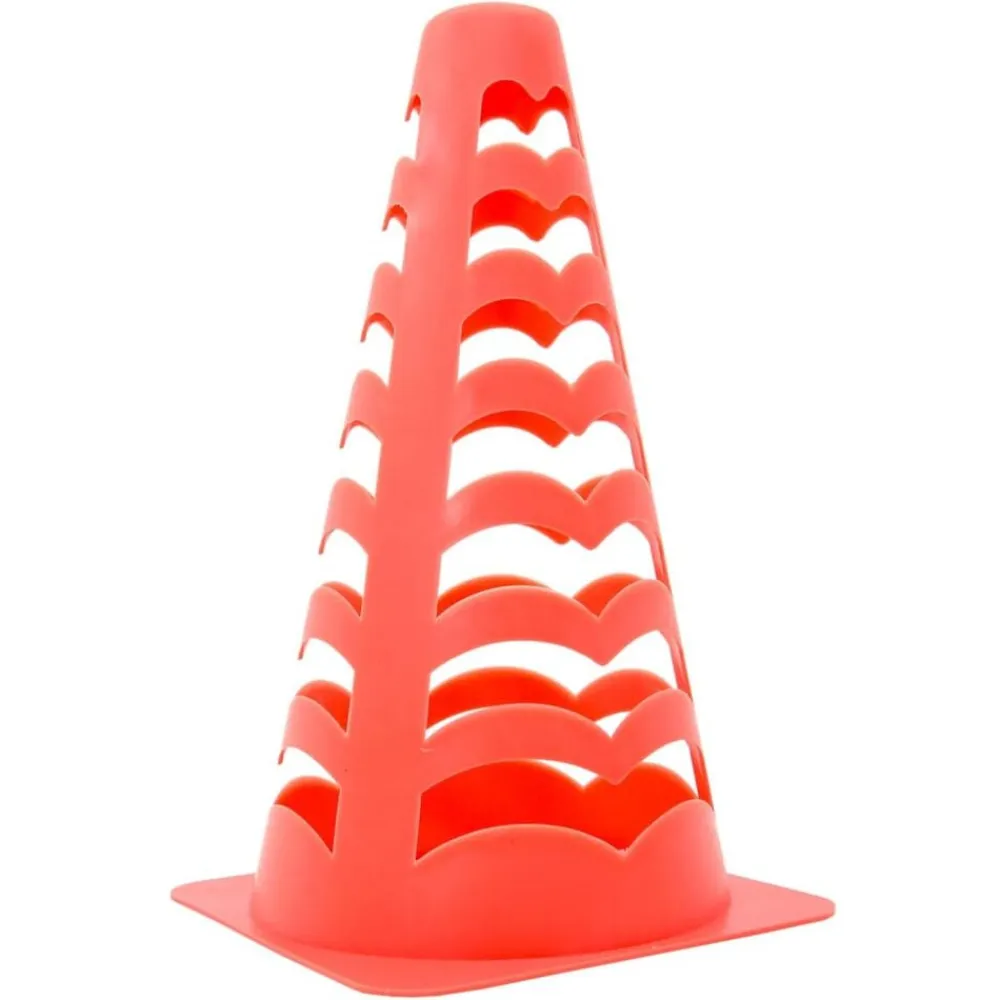 vidaXL Conos de fútbol 6 unidades apilables naranja 13x13x22,5 cm Sale