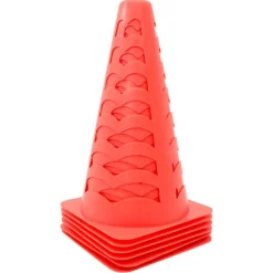 vidaXL Conos de fútbol 6 unidades apilables naranja 13x13x22,5 cm Sale