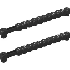 vidaXL Juegos De Interior-Contadores de mesa de fútbol 2 pcs Negro 30 x 2,2 x 2,9 cm HIPS