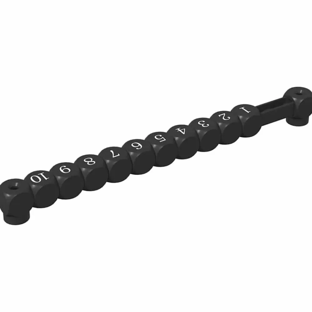 vidaXL Juegos De Interior-Contadores de mesa de fútbol 2 pcs Negro 30 x 2,2 x 2,9 cm HIPS