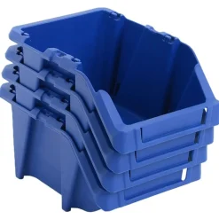 vidaXL Accesorios De Bricolaje-Contenedores almacenaje apilables 103x165x76 mm azul 250 uds