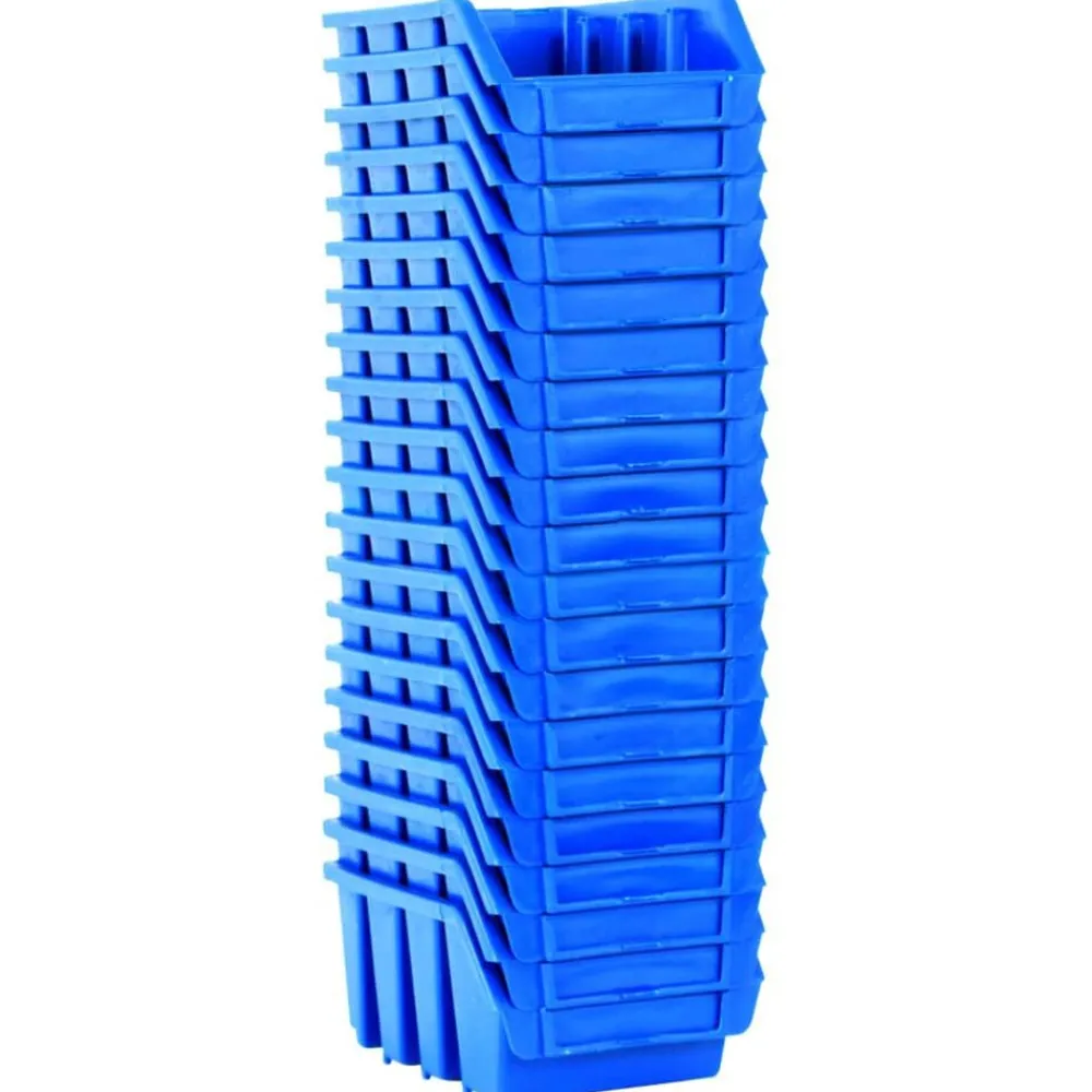 vidaXL Accesorios De Bricolaje-Contenedores de almacenaje apilables 20 unidades plástico azul