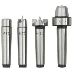 vidaXL Contrapuntos para torno de madera 4 piezas acero MT2 Clearance