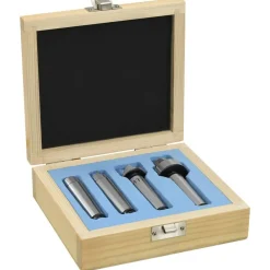 vidaXL Contrapuntos para torno de madera 4 piezas acero MT2 Clearance