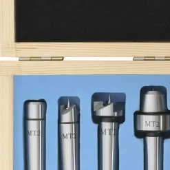 vidaXL Contrapuntos para torno de madera 4 piezas acero MT2 Clearance